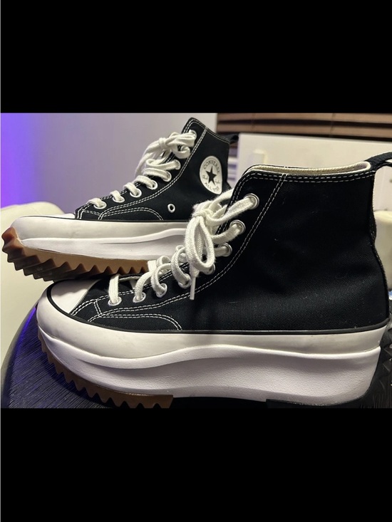 Converse Shoes - Converse Platform High-Top Sneakers - Black/White w9 m7.5 unisex